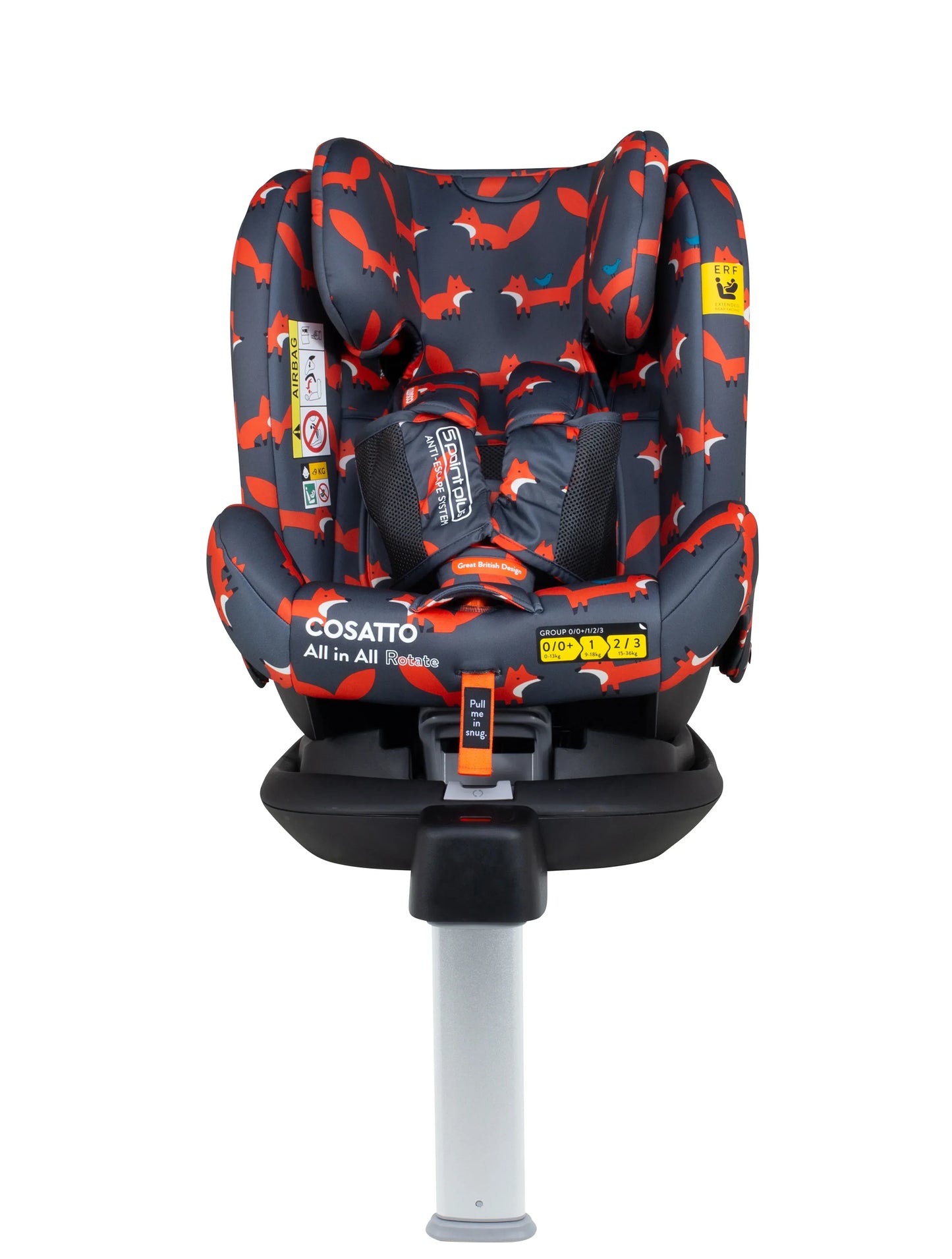 Cosatto All in All Rotate Group 0+123 Car Seat Charcoal Mister Fox General Cosatto