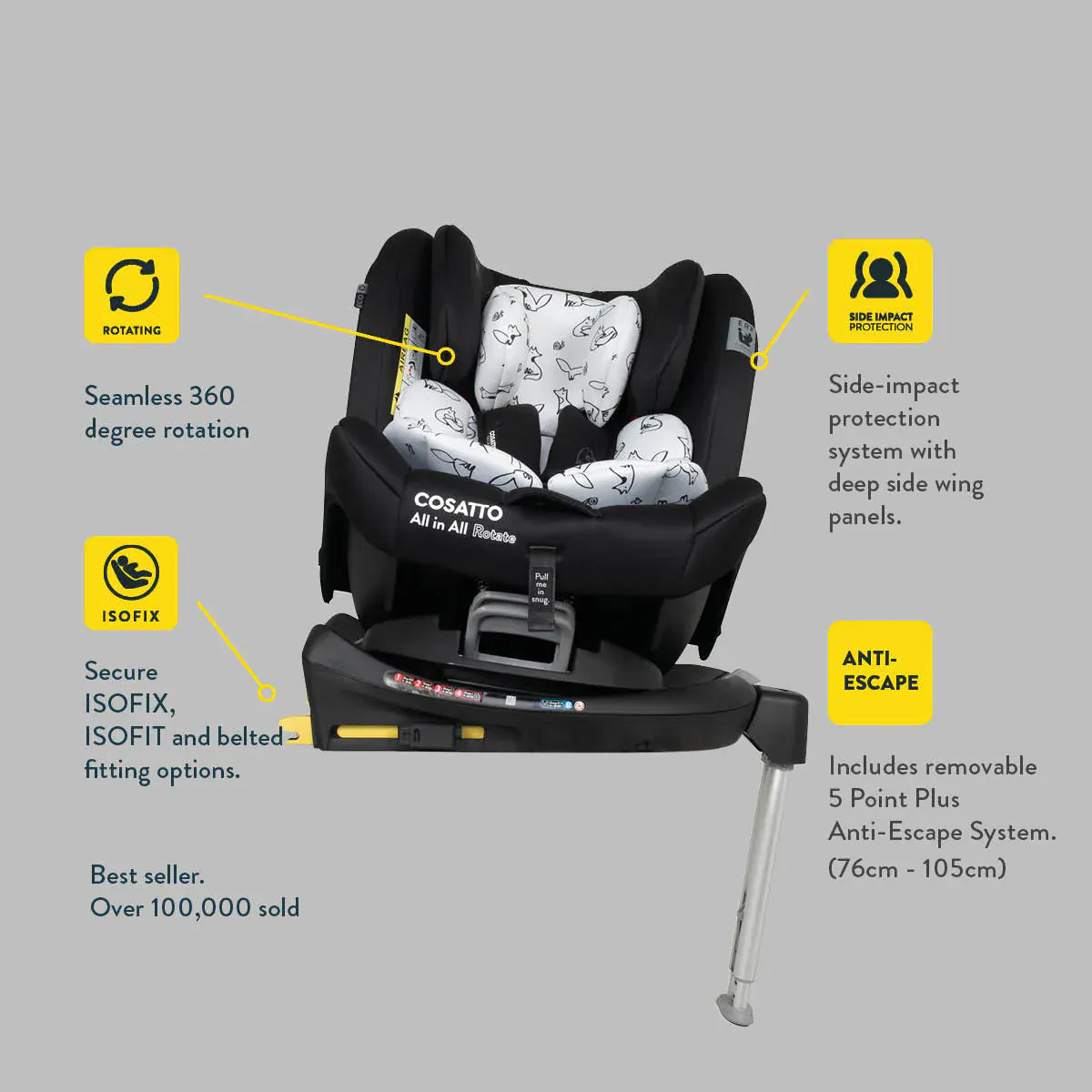 Cosatto All in All Rotate Group 0+123 - Foxed General Cosatto