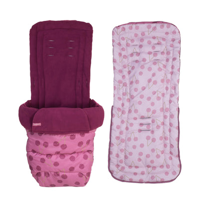 Cosatto Footmuff & Liner – Cherry Pie | Universal Pushchair Footmuff Cosatto