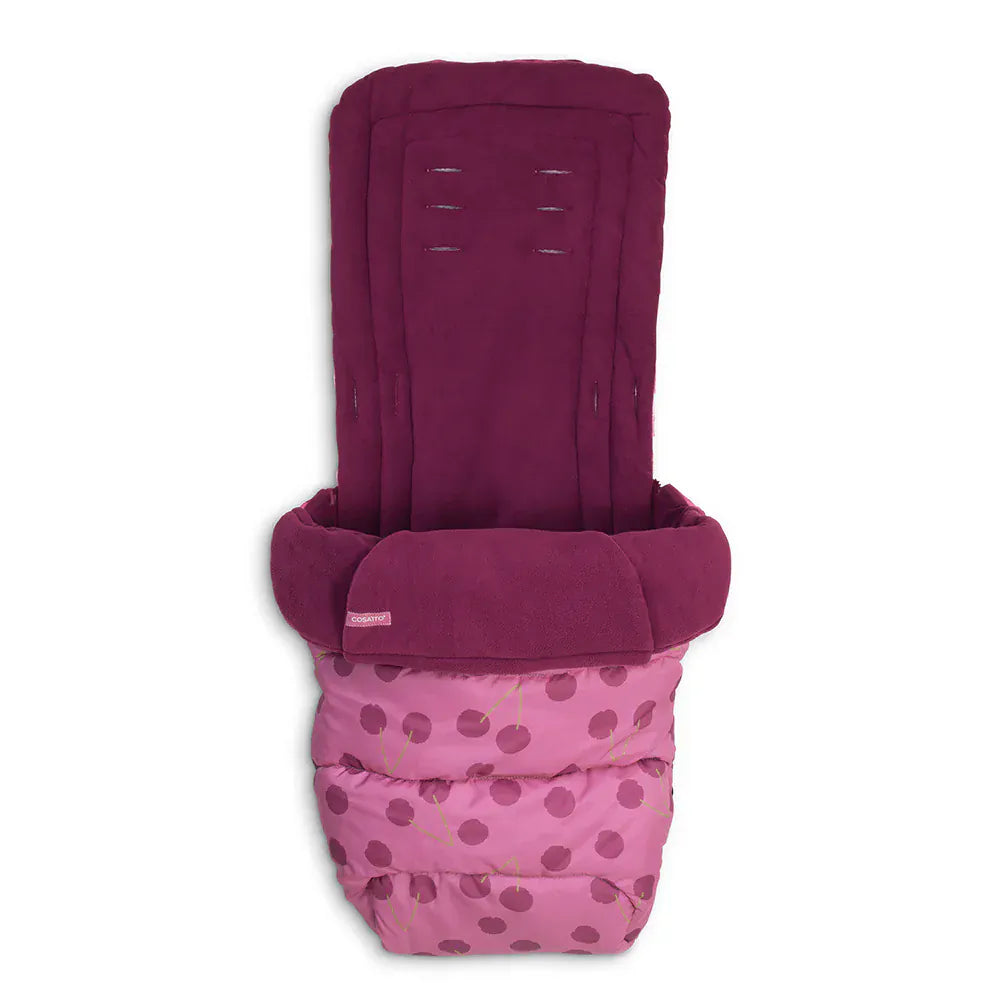 Cosatto Footmuff & Liner – Cherry Pie | Universal Pushchair Footmuff Cosatto