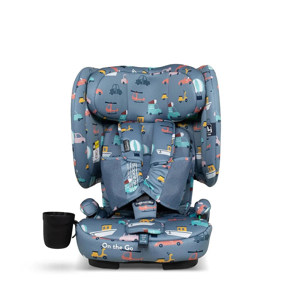 Cosatto On The Go i-Size Travel Car Seat Itchy Feet Sky Cosatto