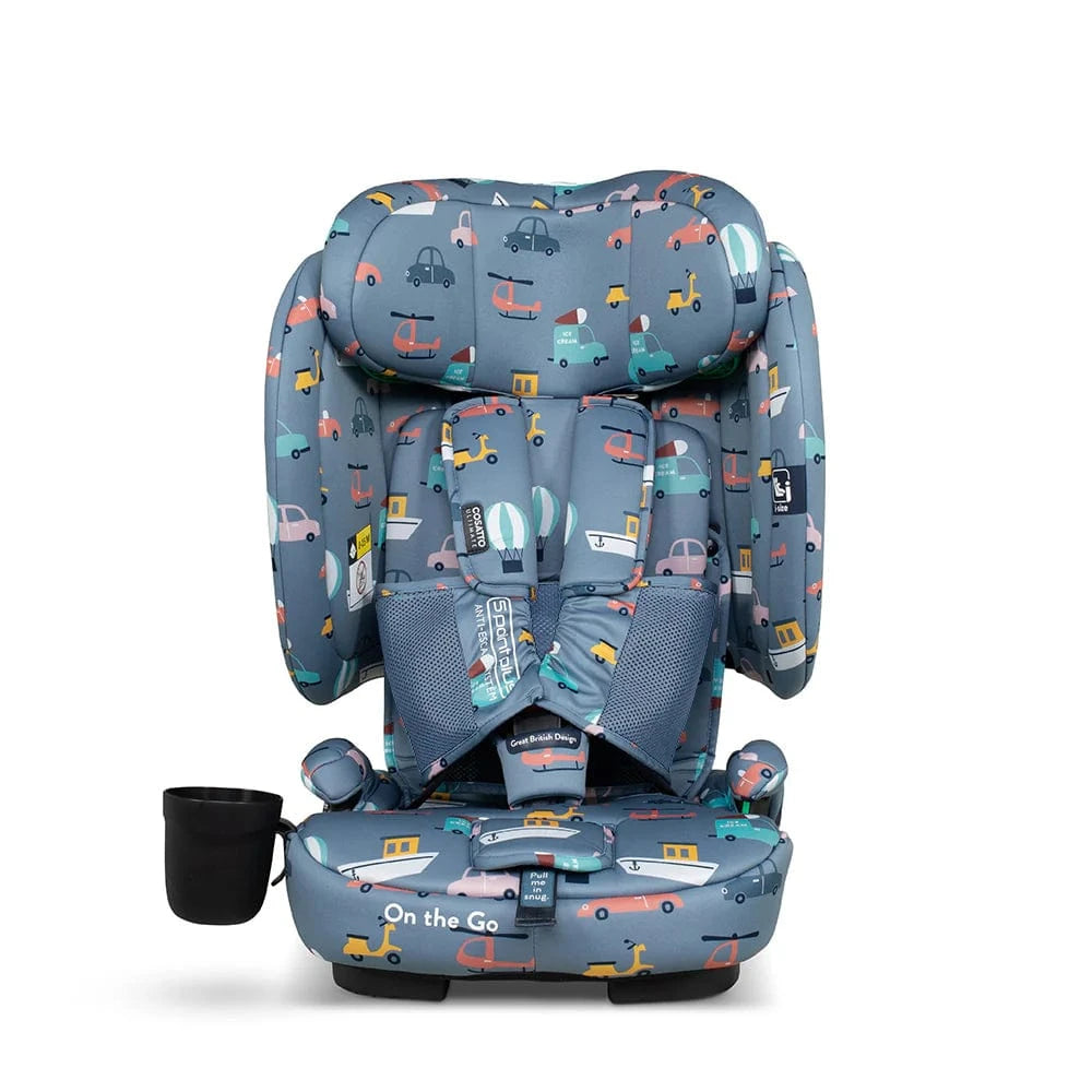 Cosatto On The Go i-Size Travel Car Seat Itchy Feet Sky Cosatto