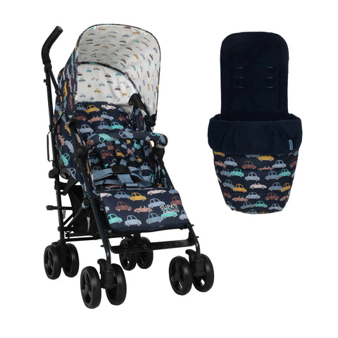 Cosatto Stroller Supa 3 Beep Beep + Footmuff & Rain cover