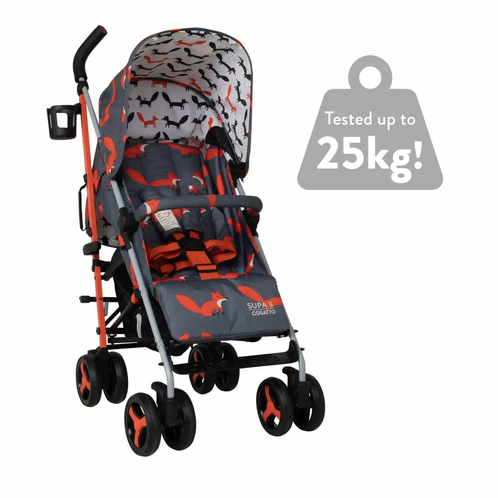 Cosatto Stroller Supa 3 Charcoal Mister Fox + Footmuff & Rain cover Cosatto