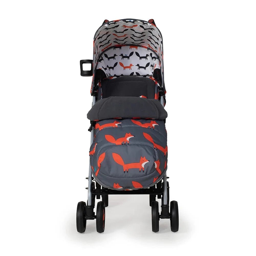 Cosatto Stroller Supa 3 Charcoal Mister Fox + Footmuff & Rain cover Cosatto