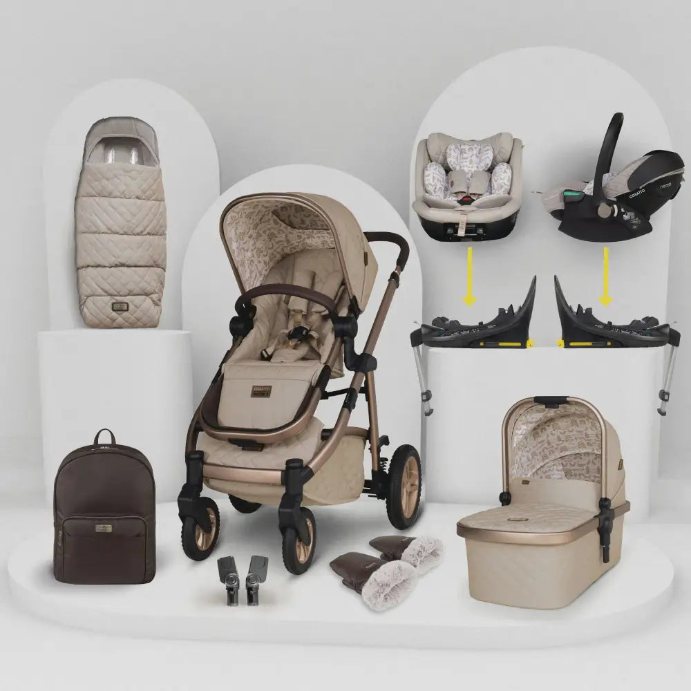 Cosatto Wow 3 All Stage Family Rotate & Recline 2 Base Travel System Bundle – Whisper Cosatto