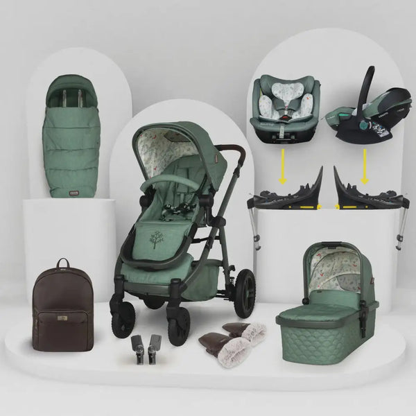 Cosatto Wow 3 All Stage Family Rotate & Recline 2 Base Travel System Bundle – Meadow Cosatto