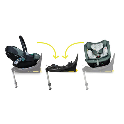 Cosatto Wow 3 All Stage Family Rotate & Recline 2 Base Travel System Bundle – Meadow Cosatto