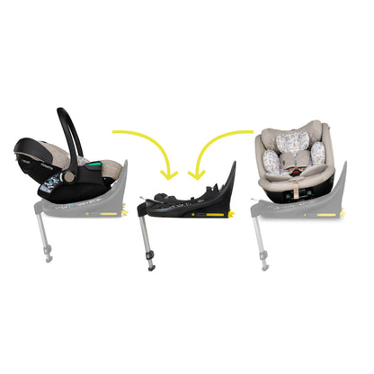 Cosatto Wow 3 All Stage Family Rotate & Recline 2 Base Travel System Bundle – Whisper Cosatto