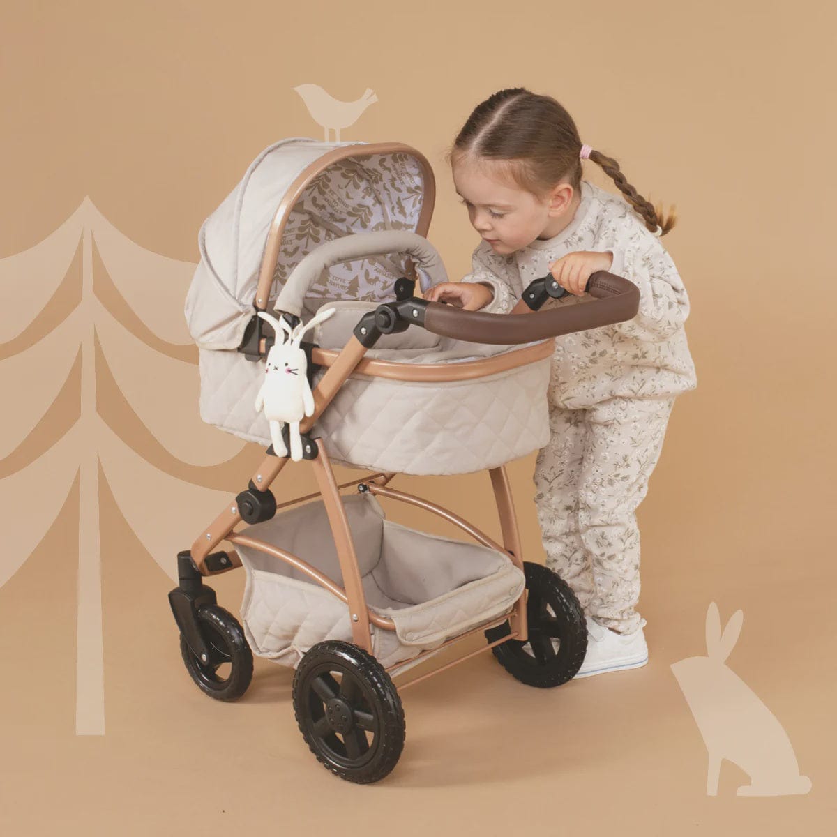 Cosatto Wow 3 in 1 Dolls Pram with Rain cover - Whisper Cosatto