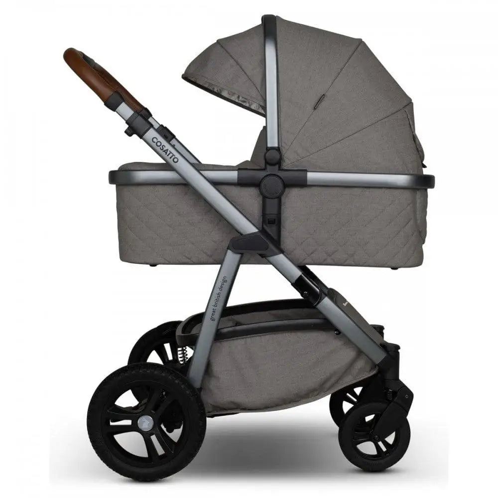 Cosatto Wow 3 Rotate Bundle – Bobtail | Travel System with Carrycot + Acorn 2 i-Size Car Seat & Rotating Base General Cosatto