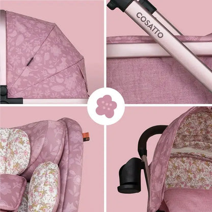 Cosatto Wow 3 Rotate Bundle – Camille | Travel System with Carrycot + Acorn 2 i-Size Car Seat & Rotating Base General Cosatto