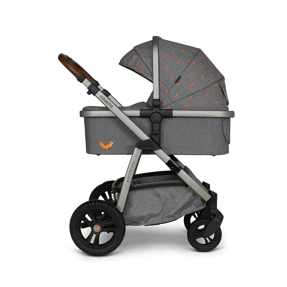 Cosatto Wow 3 Rotate Bundle – Camille | Travel System with Carrycot + Acorn 2 i-Size Car Seat & Rotating Base Cosatto