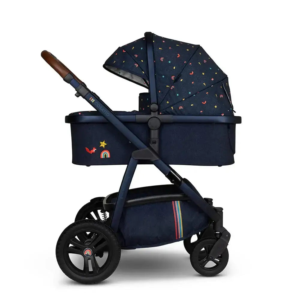 Cosatto Wow 3 Rotate Bundle – Doodle Days | Travel System with Carrycot + Acorn 2 i-Size Car Seat & Rotating Base General Cosatto