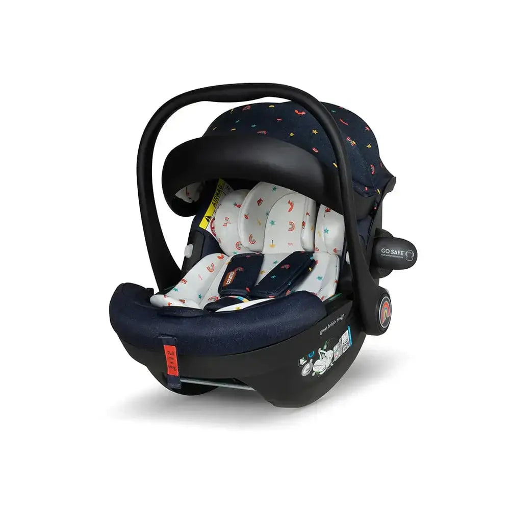Cosatto Wow 3 Rotate Bundle – Doodle Days | Travel System with Carrycot + Acorn 2 i-Size Car Seat & Rotating Base General Cosatto