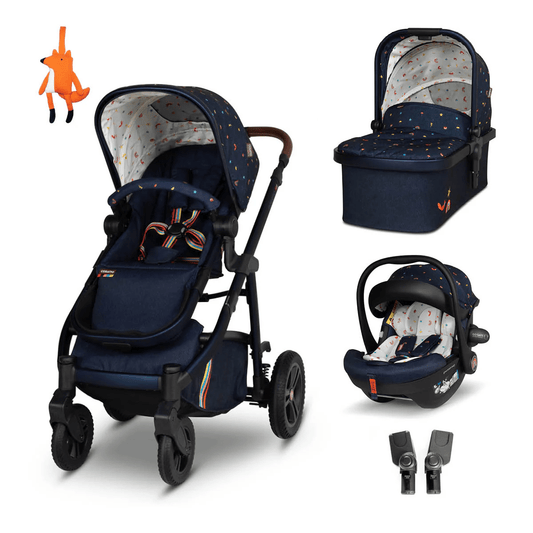 Cosatto Wow 3 Rotate Bundle – Doodle Days | Travel System with Carrycot + Acorn 2 i-Size Car Seat & Rotating Base General Cosatto
