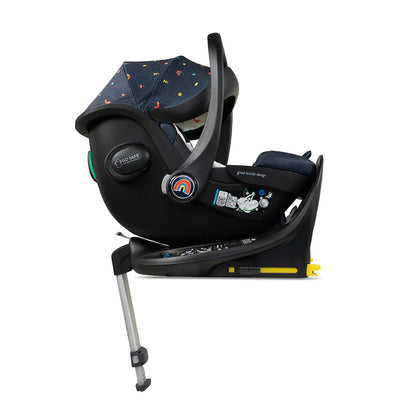 Cosatto Wow 3 Rotate Bundle – Doodle Days | Travel System with Carrycot + Acorn 2 i-Size Car Seat & Rotating Base General Cosatto