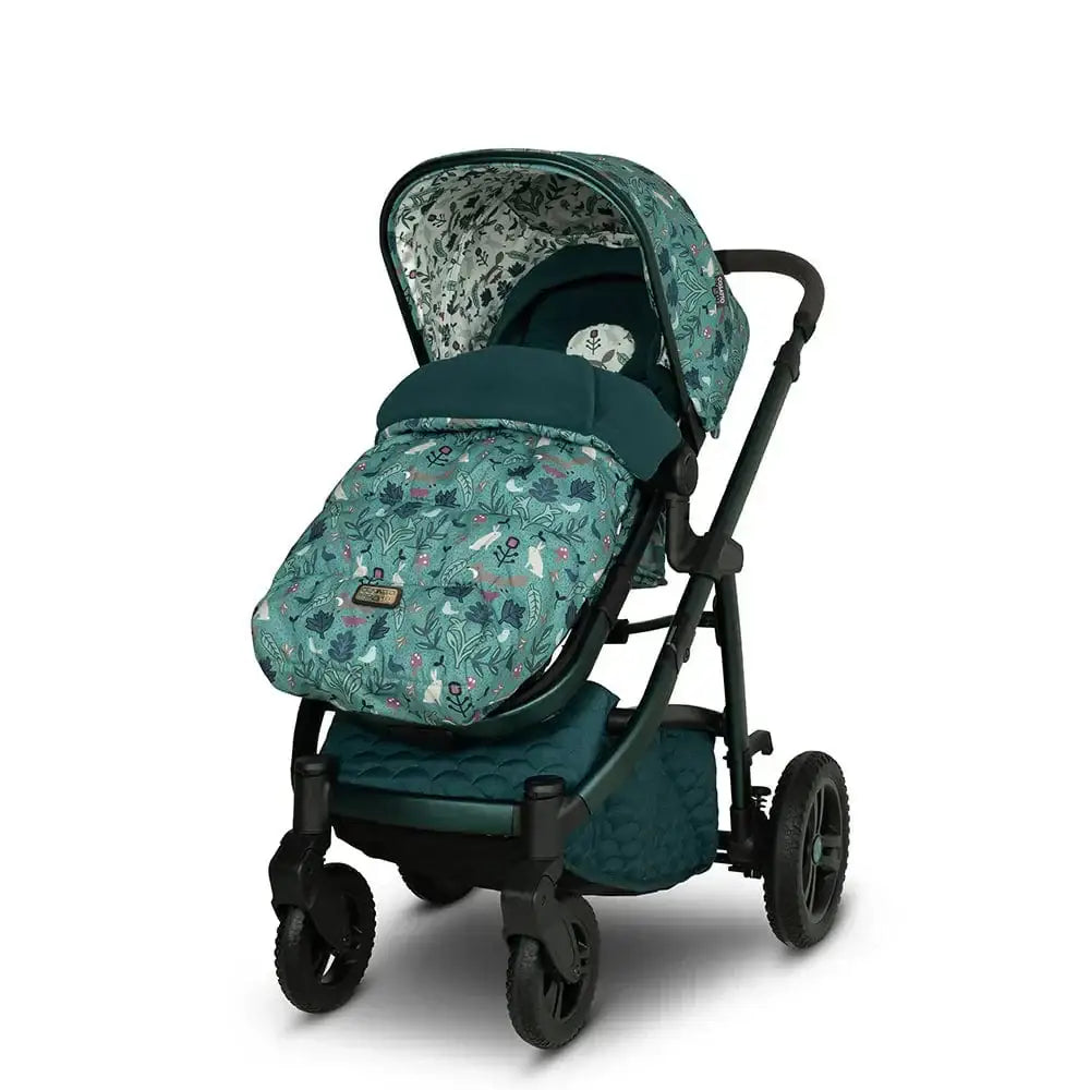 Cosatto Wow 3 Rotate Bundle –Masquerade | Travel System with Carrycot + Acorn 2 i-Size Car Seat & Rotating Base Cosatto