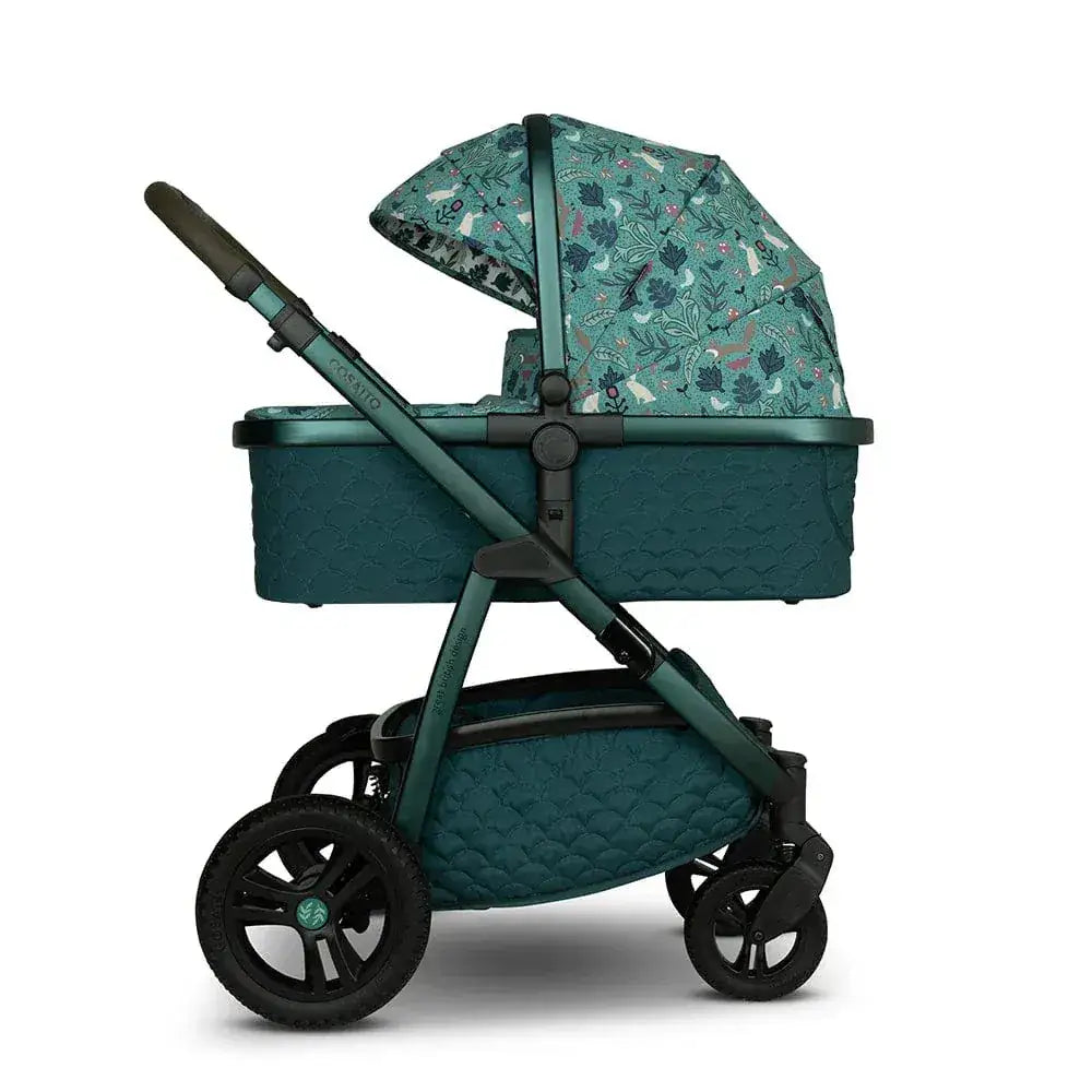 Cosatto Wow 3 Rotate Bundle –Masquerade | Travel System with Carrycot + Acorn 2 i-Size Car Seat & Rotating Base Cosatto