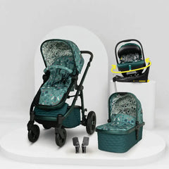 Cosatto Wow 3 Rotate Bundle –Masquerade | Travel System with Carrycot + Acorn 2 i-Size Car Seat & Rotating Base