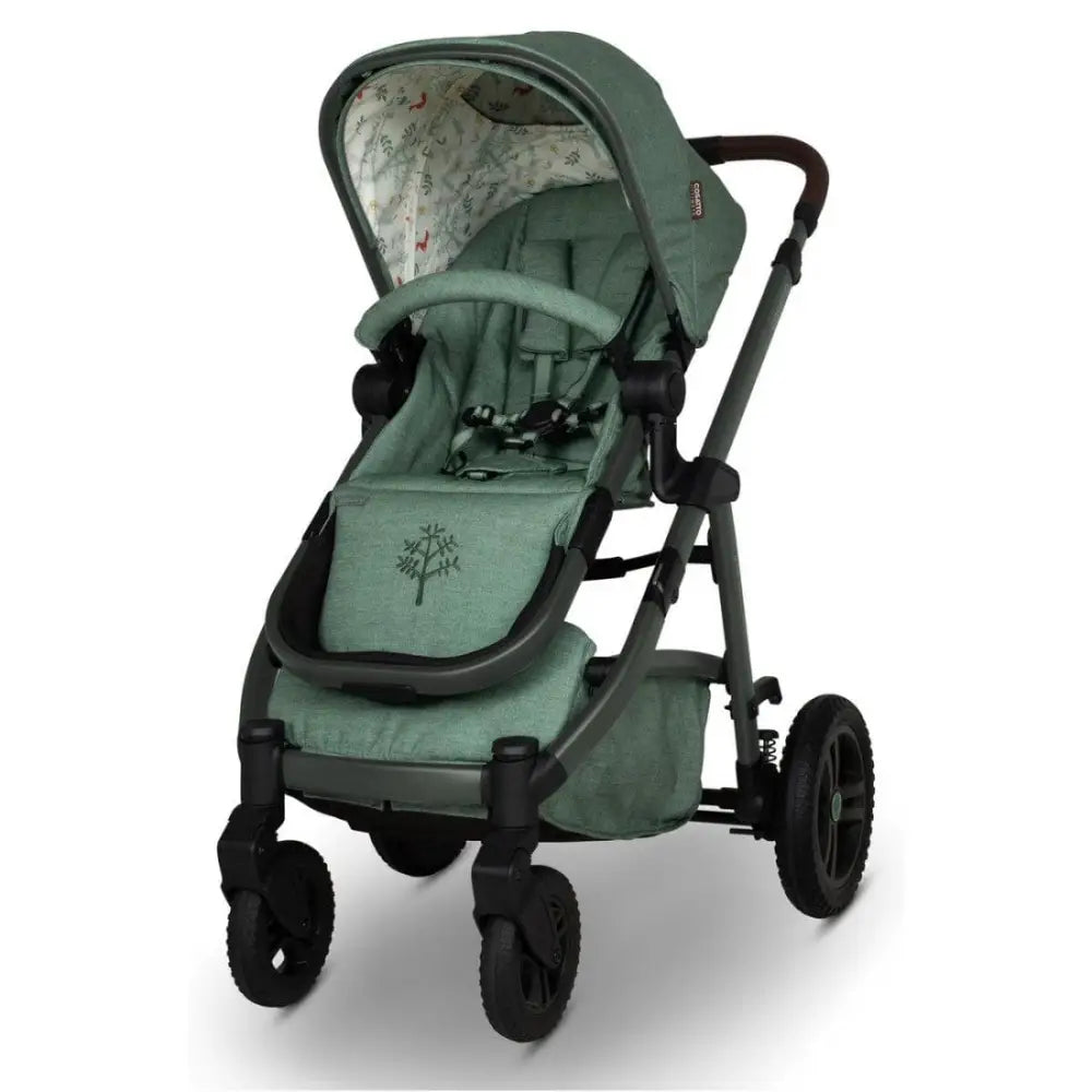 Cosatto Wow 3 Rotate Bundle – Meadow | Travel System with Carrycot + Acorn 2 i-Size Car Seat & Rotating Base General Cosatto