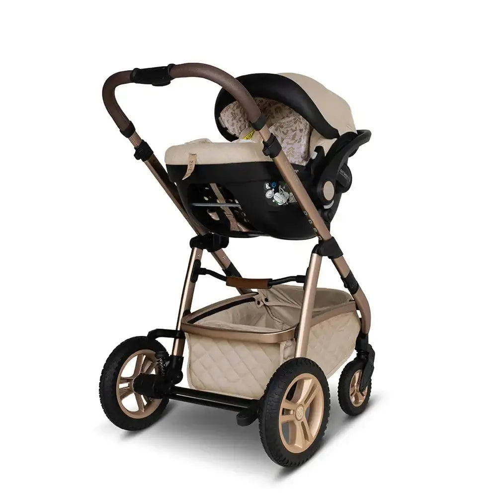 Cosatto Wow 3 Rotate Bundle – Whisper | Travel System with Carrycot + Acorn 2 i-Size Car Seat & Rotating Base Cosatto
