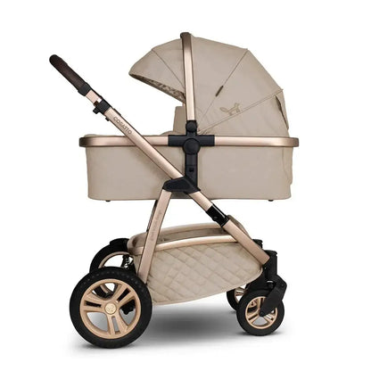 Cosatto Wow 3 Rotate Bundle – Whisper | Travel System with Carrycot + Acorn 2 i-Size Car Seat & Rotating Base Cosatto