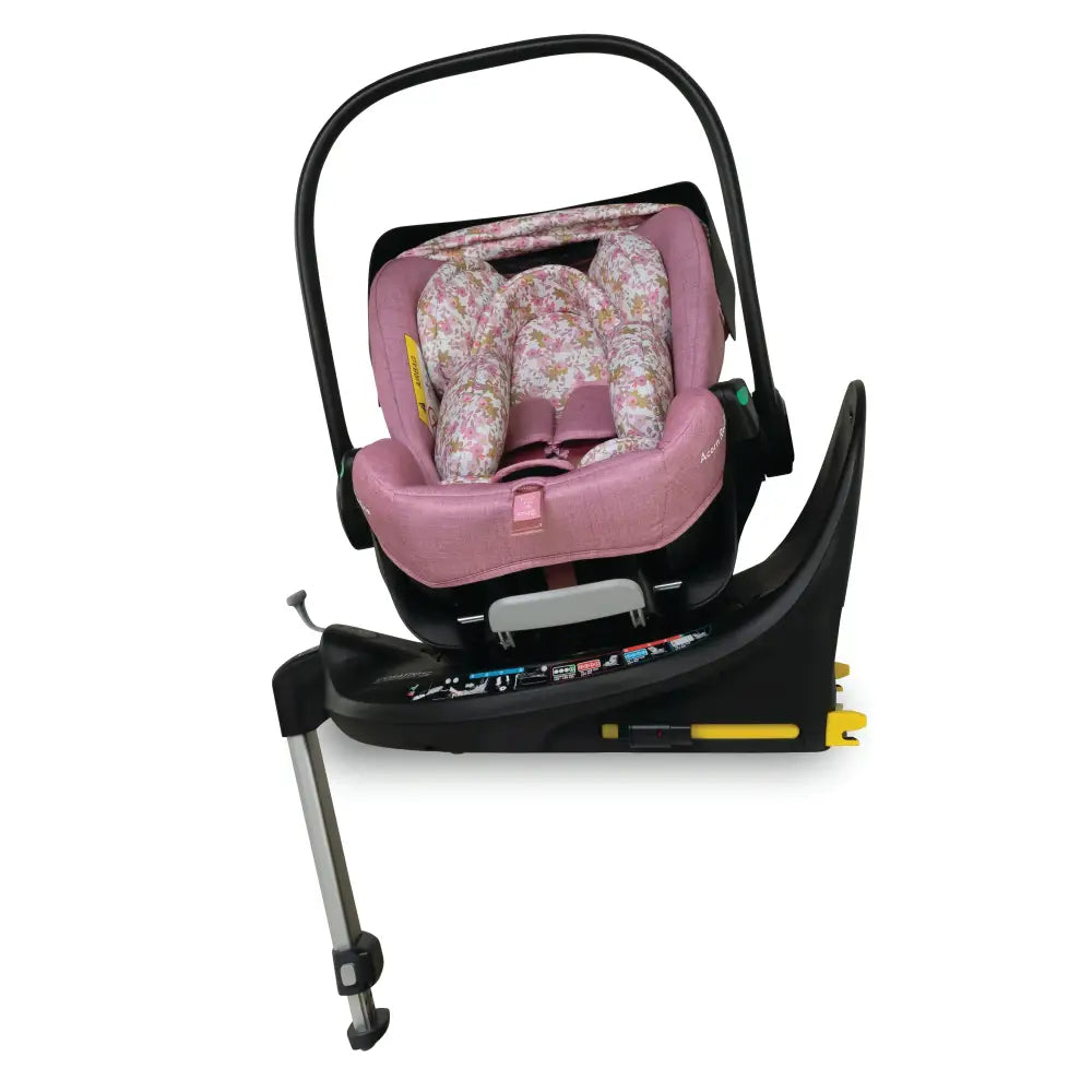Cosatto Wow 3 Rotate & Recline Cozy Bundle Camille – Travel System with Carrycot, Acorn Recline i-Size Car Seat & Rotating Base Cosatto