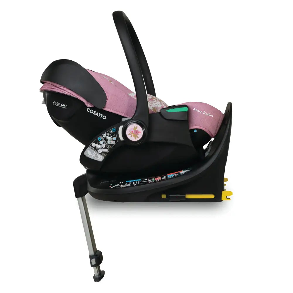 Cosatto Wow 3 Rotate & Recline Cozy Bundle Camille – Travel System with Carrycot, Acorn Recline i-Size Car Seat & Rotating Base Cosatto