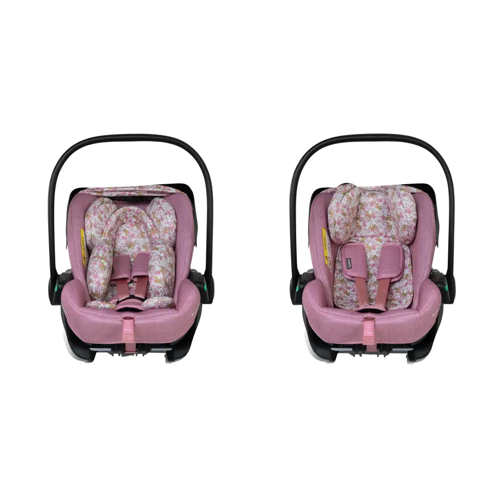 Cosatto Wow 3 Rotate & Recline Cozy Bundle Camille – Travel System with Carrycot, Acorn Recline i-Size Car Seat & Rotating Base Cosatto