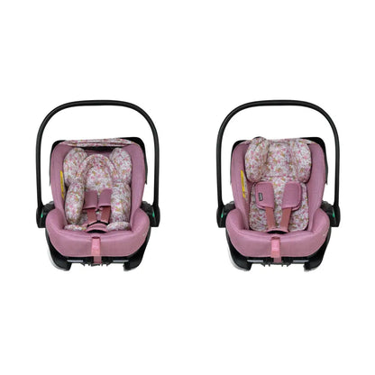 Cosatto Wow 3 Rotate & Recline Cozy Bundle Camille – Travel System with Carrycot, Acorn Recline i-Size Car Seat & Rotating Base Cosatto