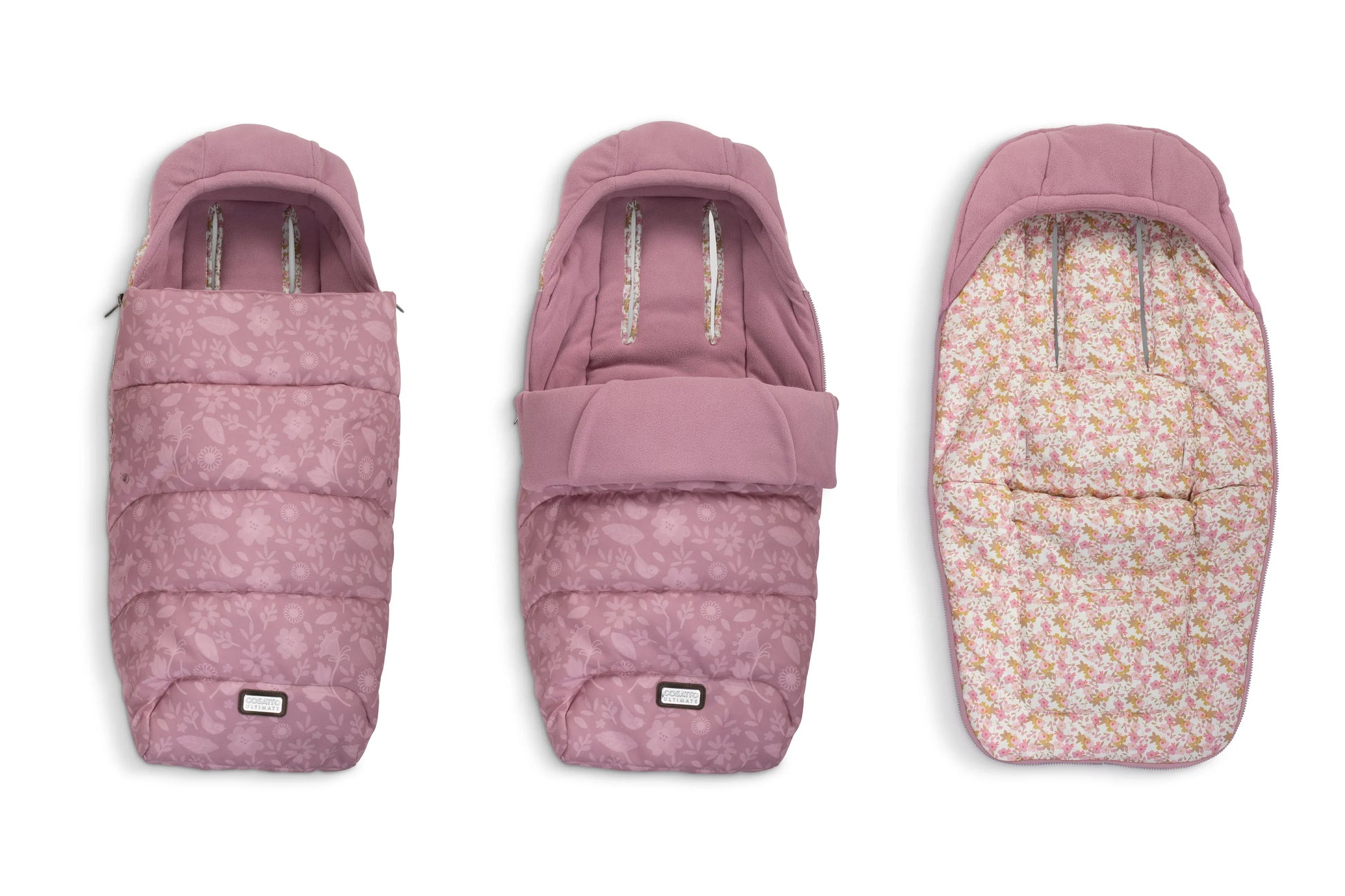 Cosatto Wow 3 Rotate & Recline Cozy Bundle Camille – Travel System with Carrycot, Acorn Recline i-Size Car Seat & Rotating Base Cosatto