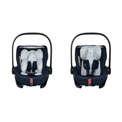 Cosatto Wow 3 Rotate & Recline Cozy Bundle Doodle Days – Travel System with Carrycot, Acorn Recline i-Size Car Seat & Rotating Base Cosatto