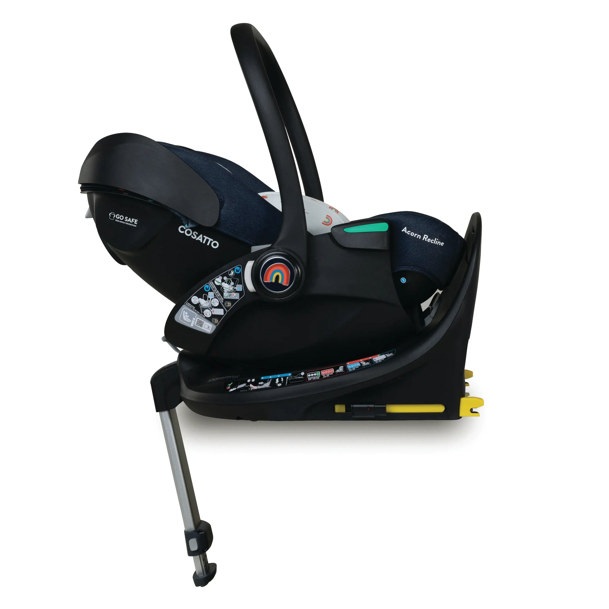 Cosatto Wow 3 Rotate & Recline Cozy Bundle Doodle Days – Travel System with Carrycot, Acorn Recline i-Size Car Seat & Rotating Base Cosatto