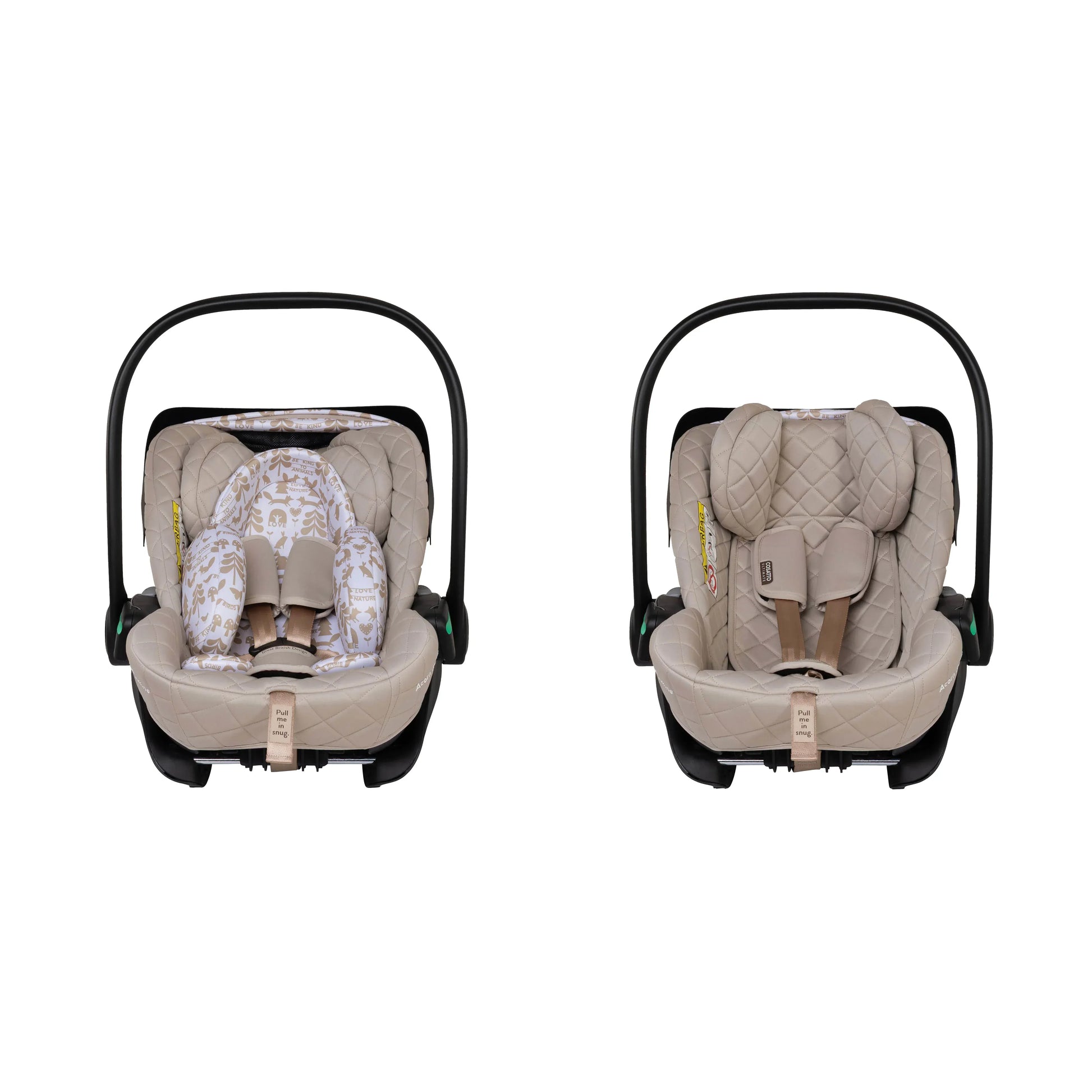 Cosatto Wow 3 Rotate & Recline Cozy Bundle Foxford Hall – Travel System with Carrycot, Acorn Recline i-Size Car Seat & Rotating Base Cosatto