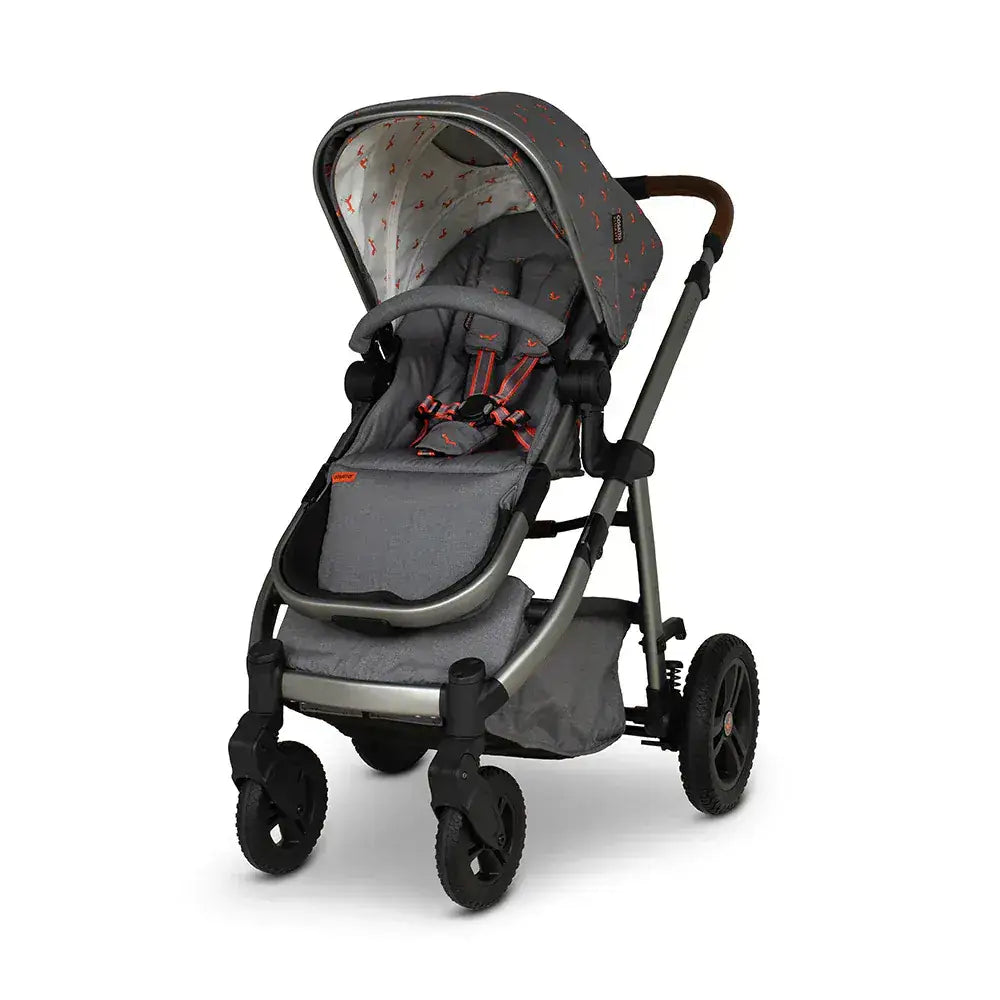 Cosatto Wow 3 Rotate & Recline Cozy Bundle Foxling – Travel System with Carrycot, Acorn Recline i-Size Car Seat & Rotating Base Cosatto