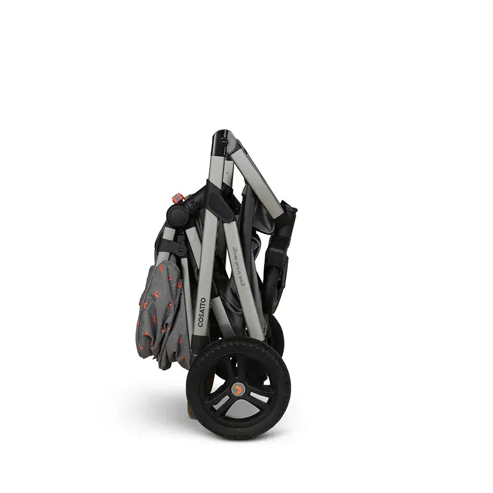 Cosatto Wow 3 Rotate & Recline Cozy Bundle Foxling – Travel System with Carrycot, Acorn Recline i-Size Car Seat & Rotating Base Cosatto
