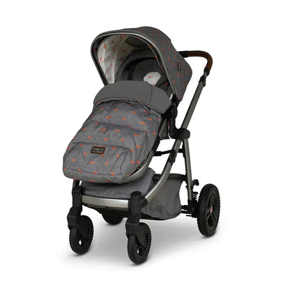 Cosatto Wow 3 Rotate & Recline Cozy Bundle Foxling – Travel System with Carrycot, Acorn Recline i-Size Car Seat & Rotating Base Cosatto
