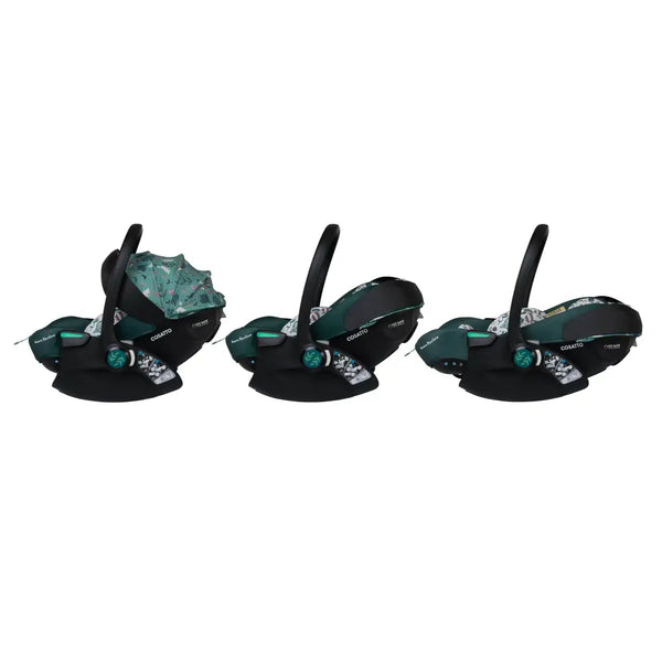 Cosatto Wow 3 Rotate & Recline Cozy Bundle Masquerade – Travel System with Carrycot, Acorn Recline i-Size Car Seat & Rotating Base Cosatto