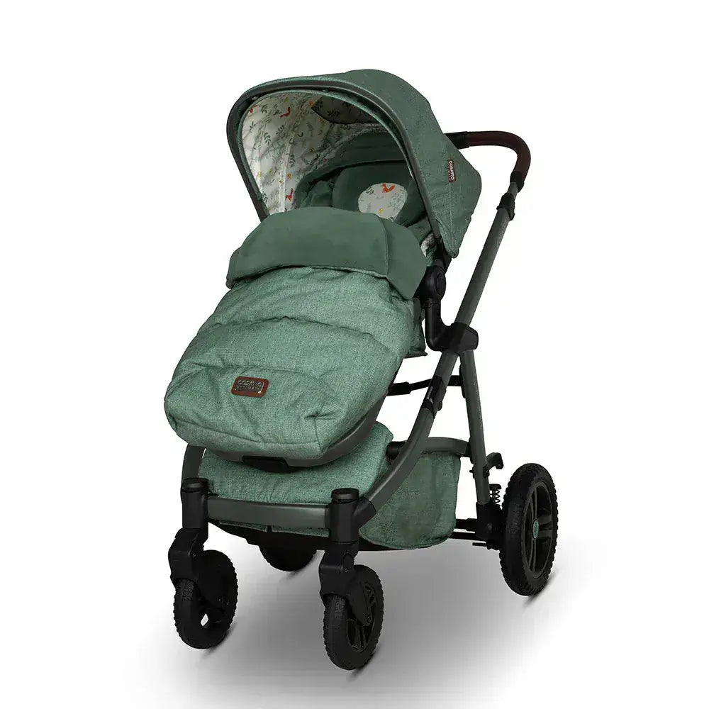 Cosatto Wow 3 Rotate & Recline Cozy Bundle Meadow – Travel System with Carrycot, Acorn Recline i-Size Car Seat & Rotating Base Cosatto