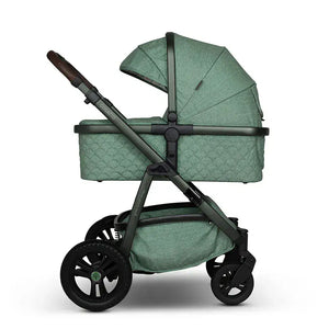 Cosatto Wow 3 Rotate & Recline Cozy Bundle Meadow – Travel System with Carrycot, Acorn Recline i-Size Car Seat & Rotating Base Cosatto