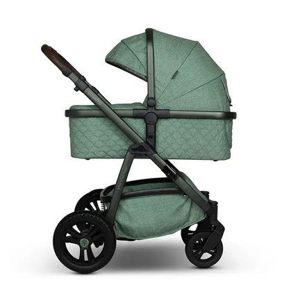 Cosatto Wow 3 Rotate & Recline Cozy Bundle Meadow – Travel System with Carrycot, Acorn Recline i-Size Car Seat & Rotating Base Cosatto