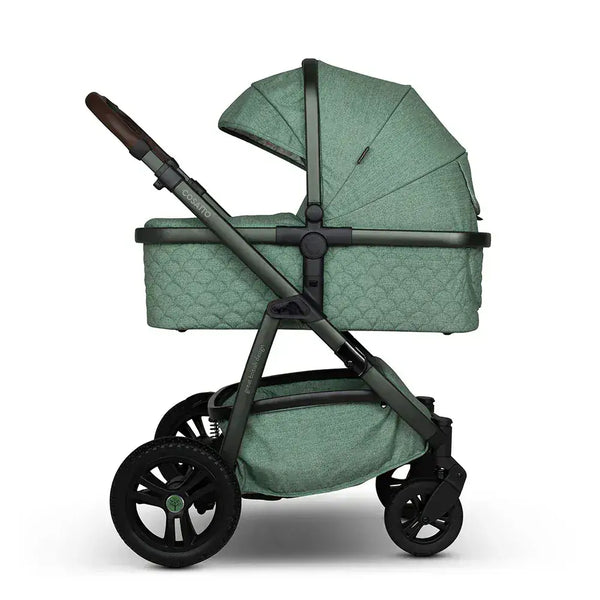 Cosatto Wow 3 Rotate & Recline Cozy Bundle Meadow – Travel System with Carrycot, Acorn Recline i-Size Car Seat & Rotating Base Cosatto