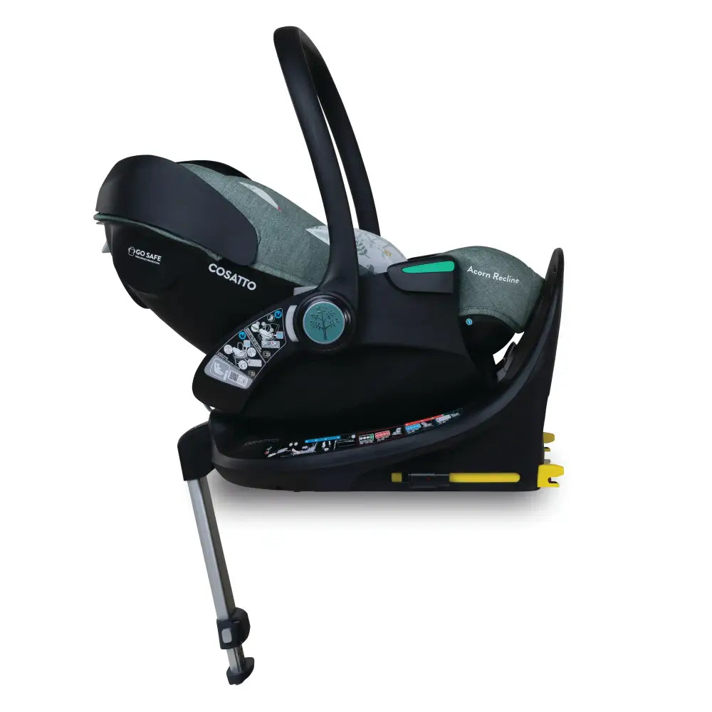 Cosatto Wow 3 Rotate & Recline Cozy Bundle Meadow – Travel System with Carrycot, Acorn Recline i-Size Car Seat & Rotating Base Cosatto
