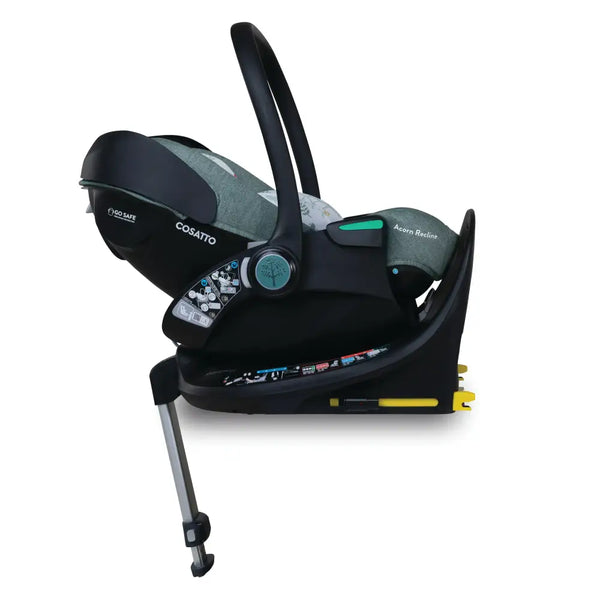 Cosatto Wow 3 Rotate & Recline Cozy Bundle Meadow – Travel System with Carrycot, Acorn Recline i-Size Car Seat & Rotating Base Cosatto