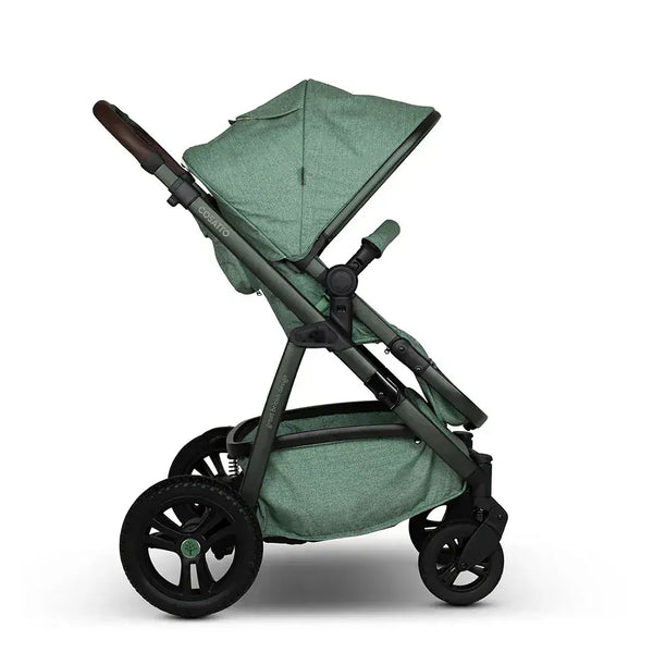 Cosatto Wow 3 Rotate & Recline Cozy Bundle Meadow – Travel System with Carrycot, Acorn Recline i-Size Car Seat & Rotating Base Cosatto