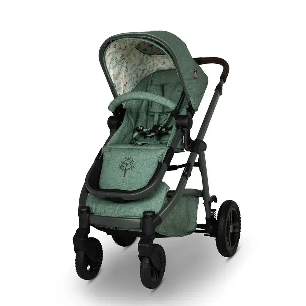 Cosatto Wow 3 Rotate & Recline Cozy Bundle Meadow – Travel System with Carrycot, Acorn Recline i-Size Car Seat & Rotating Base Cosatto