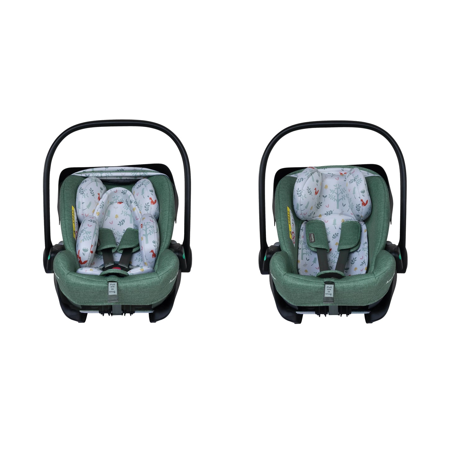 Cosatto Wow 3 Rotate & Recline Cozy Bundle Meadow – Travel System with Carrycot, Acorn Recline i-Size Car Seat & Rotating Base Cosatto