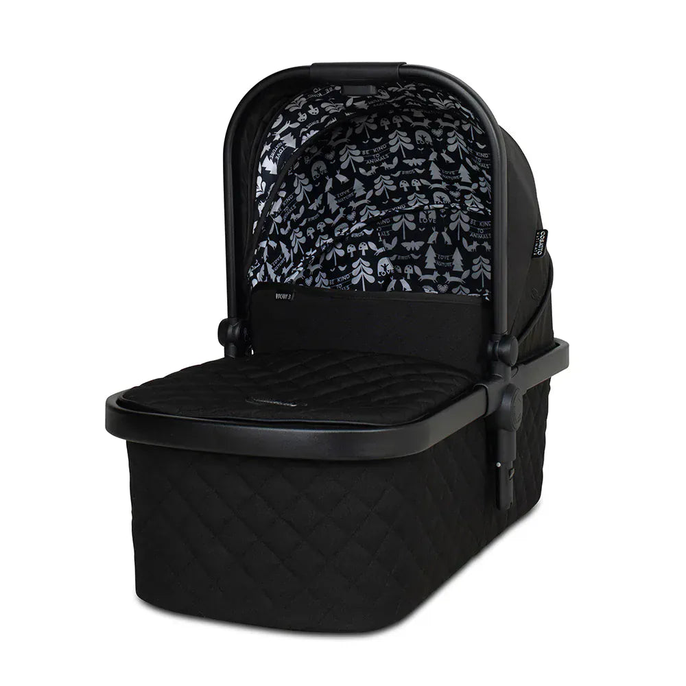 Cosatto Wow 3 Rotate & Recline Cozy Bundle Silhouette – Travel System with Carrycot, Acorn Recline i-Size Car Seat & Rotating Base Cosatto