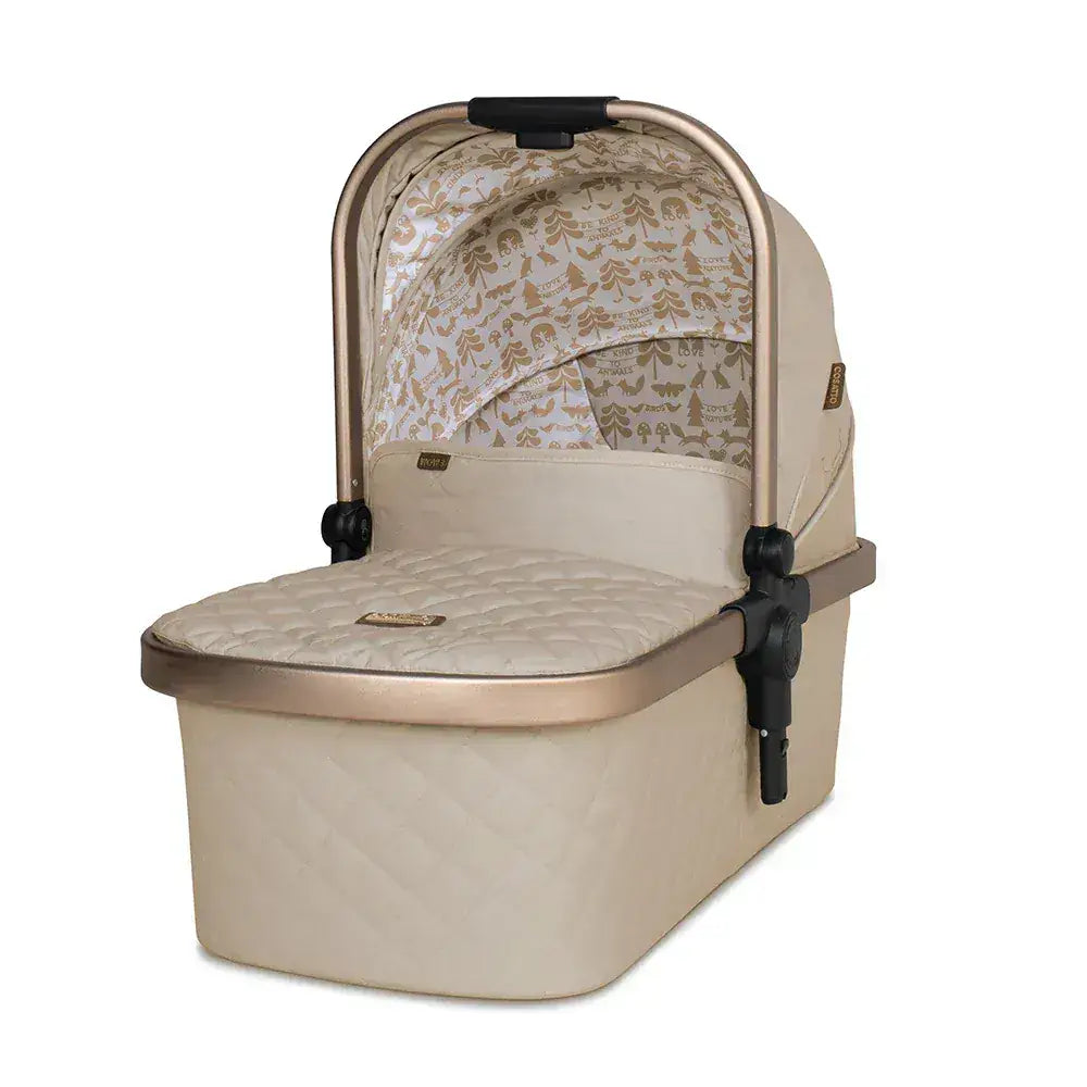 Cosatto Wow 3 Rotate & Recline Cozy Bundle Whisper – Travel System with Carrycot, Acorn Recline i-Size Car Seat & Rotating Base Cosatto